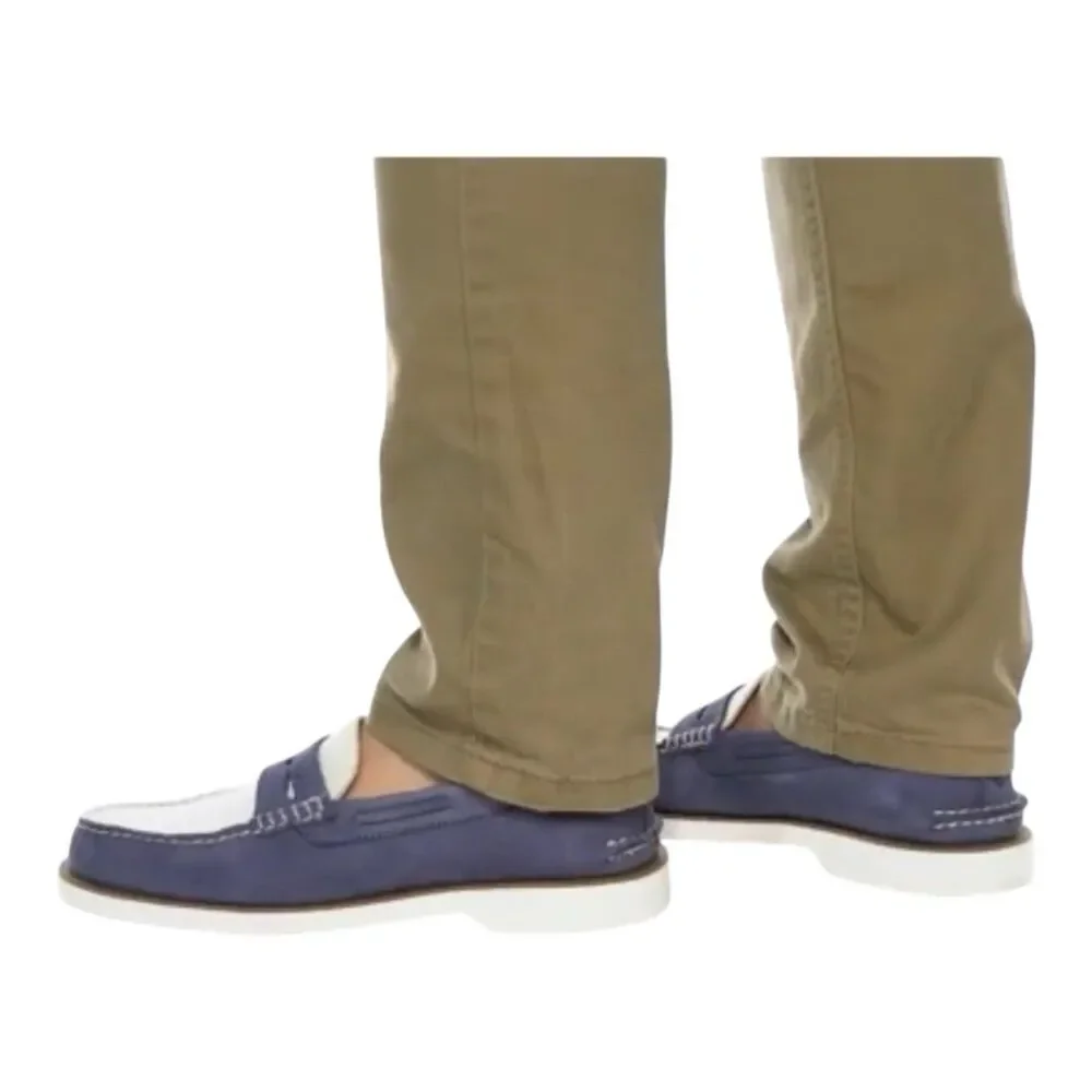 Sperry Authentic Original Penny Loafer Men’s 7 Boat Shoes Blue Suede Multi $110